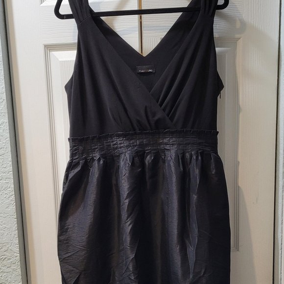 Max and Cleo Black Taffeta and jersey Prom or Party dress Size 14 - Picture 1 of 6
